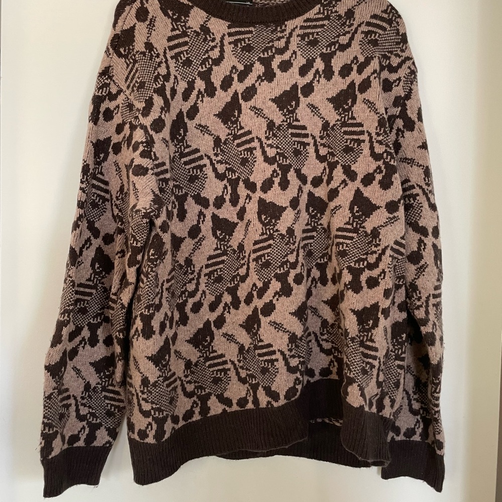 Stylish Brown Patterned Sweater
